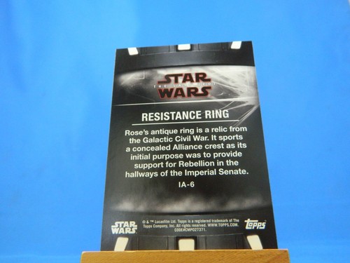 Resistance Ring Stars Wars The Last Jedi Topps 2018 Items & Artifacts - Picture 2 of 2