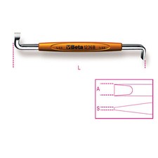 Image of Beta Offset Screwdrivers For Slotted Head Screws - 1236B - 0.8 x 4mm Head