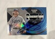 2022 Topps Chrome Generation Now Shane Baez Signed Card Rays 