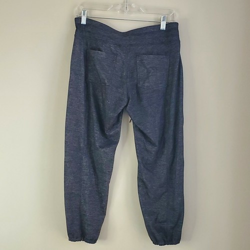 Athleta Women's Cropped Space Dye Drawstring Joggers Sweatpants Elastic Cuffs - Picture 7 of 9