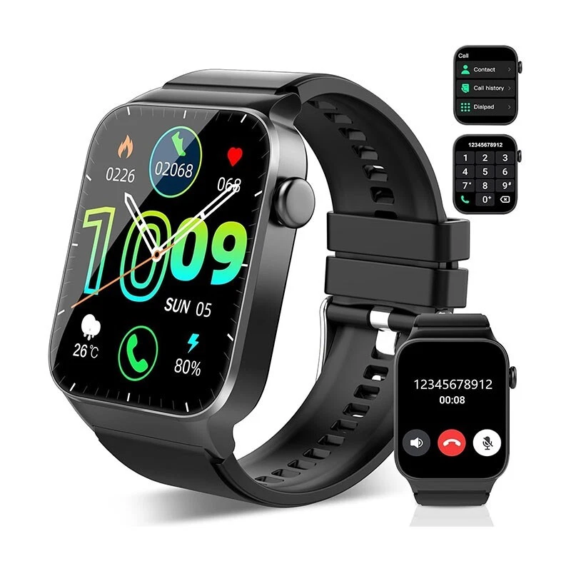 BTOOTOS 2025 Men's/Women's Smart Watch Waterproof Smart Watch Bluetooth iPhone Samsung