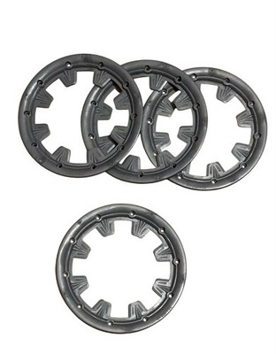 MadMax  Nylon Felgenringe hochfest (4 Stk) außen grau HPI Baja, Losi 5ive-T