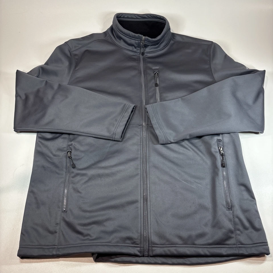 Men's Ozark Softshell Gray Jacket XL with Hand Warming Pockets Black Lining - Image 2 of 4