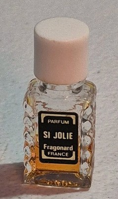 Vintage Fragonard SI JOLIE Parfum Mini Splash glass bottle-Read*