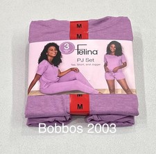 Felina Women's 3-Piece Lounge Set, Dusty Lavender, Size M