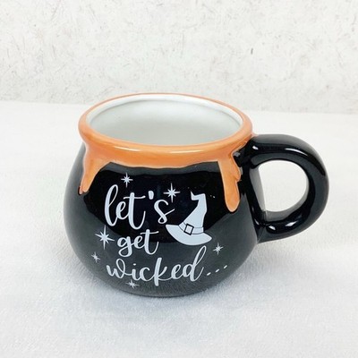 Let s Get Wicked 3D Cauldron Coffee Mug 15 Oz Witch Hat Halloween Spooky Fall