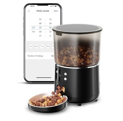 4L Automatic Cat Feeder with Camera, Scheduled Automatic Pet Feeding Machine