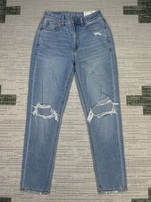 American Eagle Outfitters Ripped Mom Jeans Womens 00 Denim Distressed 24x26
