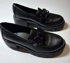 Steve Madden Aerin Lug Sole Chain Design Chunky Loafer Slip On Shoe Women's 8
