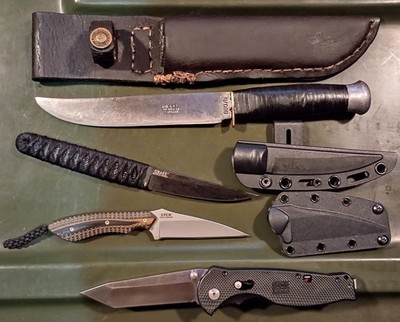 4 Knives -Fixed and Assisted- KIFFE, SOG, CRKT