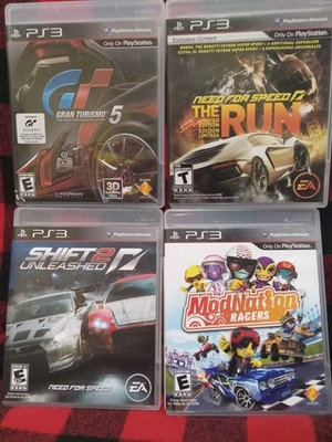Playstation 3 Four Game Bundle- Shift 2, Grand Turismo, Modnation, Need For Spee