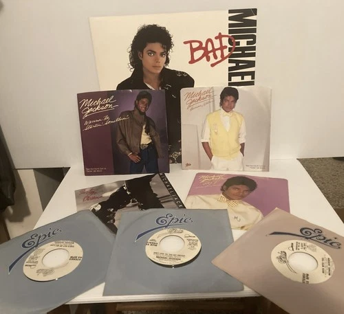 MICHAEL JACKSON PROMO VINYL DISPLAY LOT THRILLER OFF THE WALL BAD