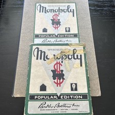 Vintage Monopoly Game With Pieces Shown In Photos