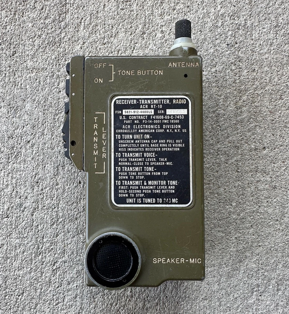 Vietnam Radio In Original Vietnam War Personal & Field Gear for