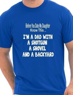 Date My Daughter Dad Rules lustiges Herren-T-Shirt Geburtstag Geschenk Größe S-XXL