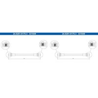 2X ATE Bremsschlauch BremsschlÄUche Hinten Passend FüR Porsche 924 944 968