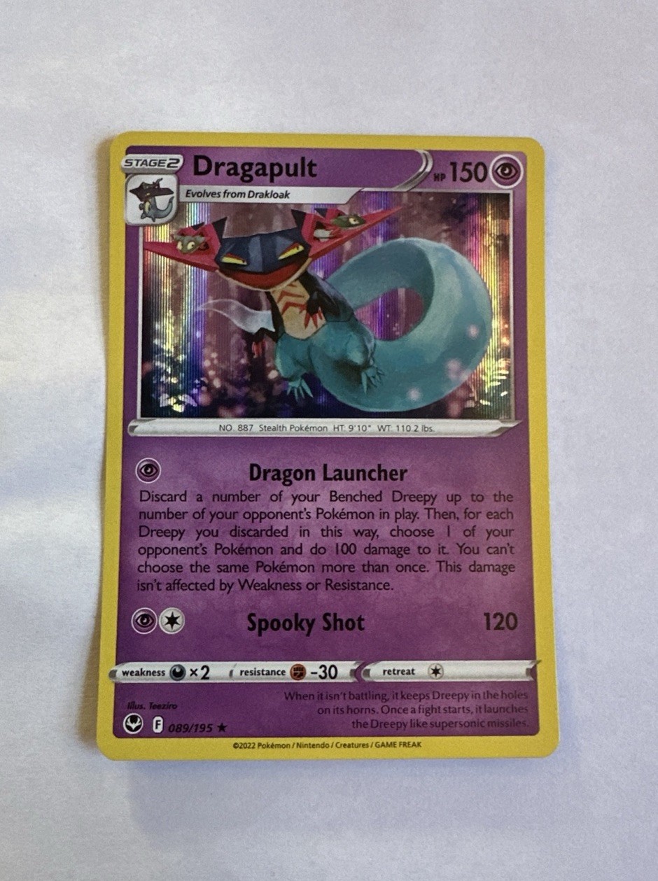 Pokemon TCG Dragapult #89/195 Holo Rare Card Silver Tempest NM/Mint Condition