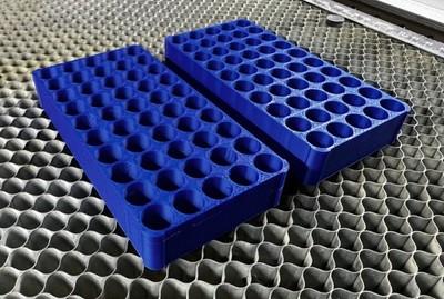 (2) 223/5.56 Reloading Block Each Holds 50 Rounds Total Made In the USA Blue