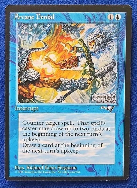 "Arcane Denial" - Magic The Gathering Card - Alliances