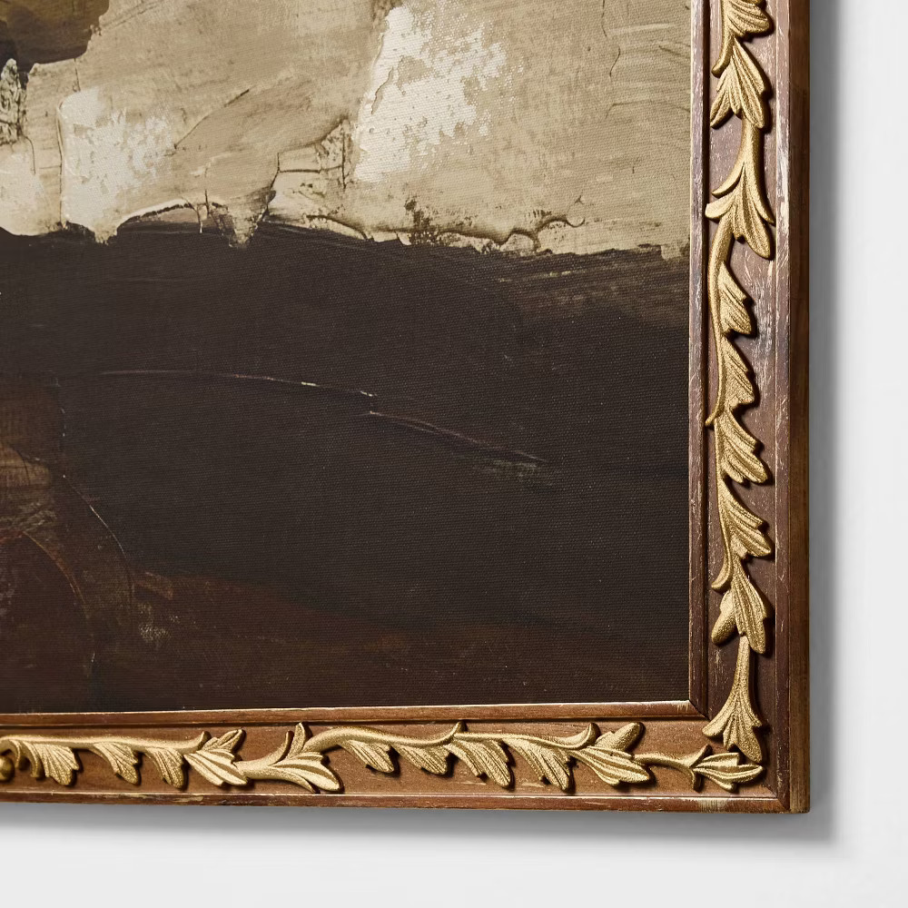 28"x28" Dark Modern Abstract Framed Art - Threshold designed with Studio McGee