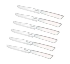 6 kitchen Knives - 4.3"/11cm Italian Stainless Steel Serrated Vegetable/Steak...