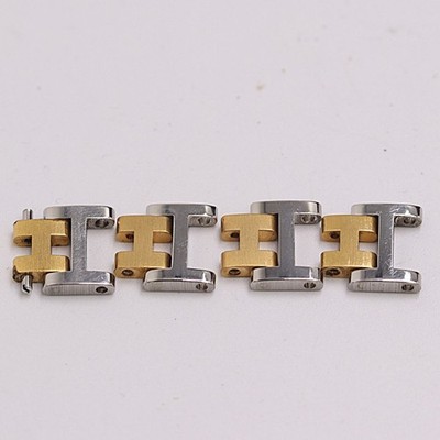 Authentic Hermes Clipper 12mm  Bracelet Links - SS & GP - Price Per Link