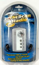MP3 Style FM Scan Radio and Pocket Size Scanner Push Button FM Scan Tuning New