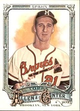 2025 Topps Allen & Ginter #33 Warren Spahn Milwaukee Braves - BK274