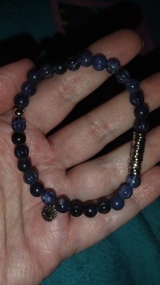 Neman Marcus Tateossian Sodalith Bead & Sterling Designer Armband