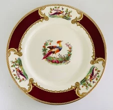 Myott Staffordshire England 9 7/8” Dinner Plate “Chelsea Bird” 1954