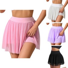 Women's Tennis Skirts High Waist Elastic Golf Skorts with Built-in Shorts Skirts