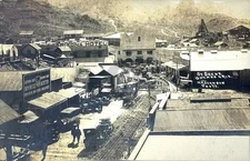 1916 Oatman Street Scene Arizona Hotel RPPC Photo Postcard COPY
