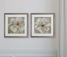 Wexford Home Bloomin' Beauty I -2 Piece Set Art Print, 16X16, Silver