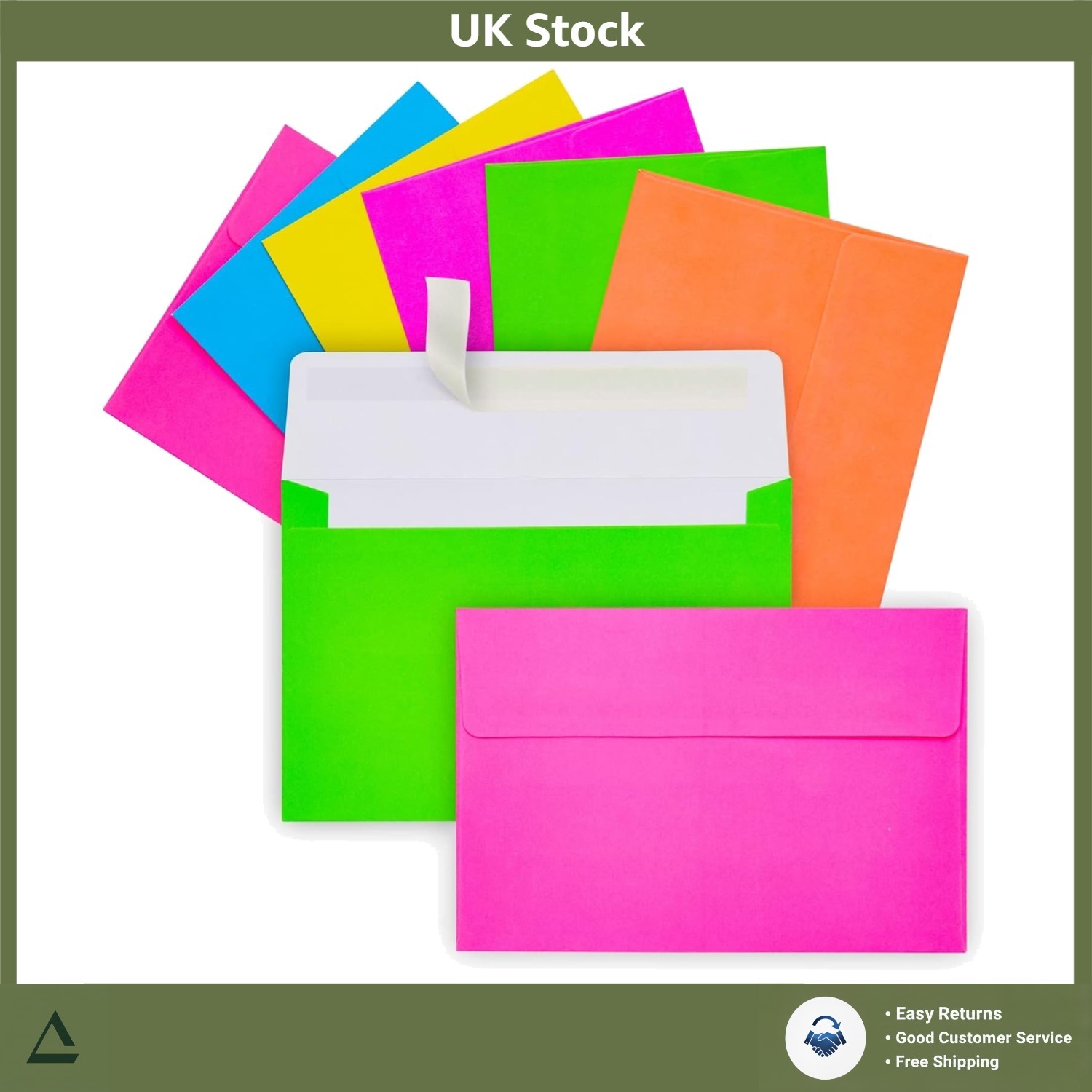 Vibrant Self Sealing Colorful A4 Invitation Envelopes 4.25x6.25 Inches 112Pk