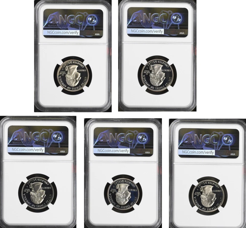 1999 S Clad Statehood Quarter Proof Set - NGC PF 69 Ultra Cameo 5 Coins BOX2 - Image 2 of 2