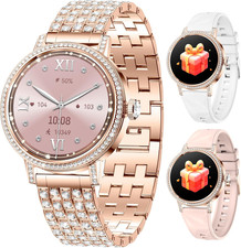 Smart Watches for Women with Diamonds，Bluetooth Calls(Answer&Make)，1.27