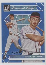 2023 Panini Donruss Diamond Kings Holo Blue Eddie Mathews #13 HOF 0s1o