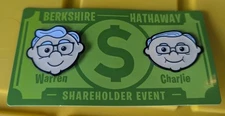 Warren Buffett Charlie Munger enamel pin set 2025 Berkshire Hathaway