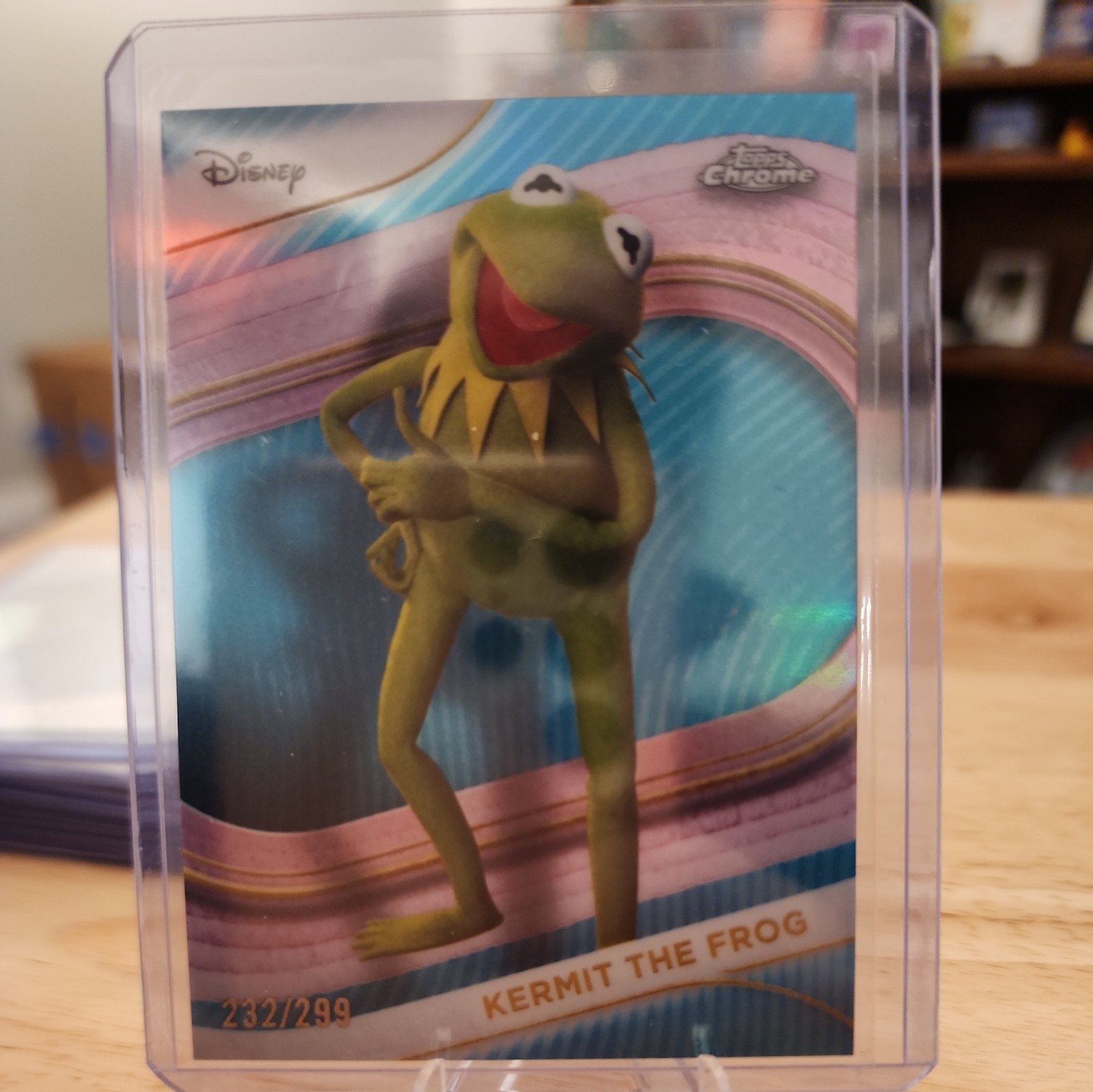 Kermit the Frog 2025 Topps Chrome Disney #122 Aqua Mini Diamonds