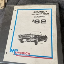 1962 Corvette Assembly Instruction Manual MID AMERICA GM Shop 1977 Reprint/