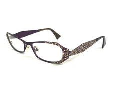 Jean Lafont Eyeglasses Frames ESCAPADE 700 Matte Purple Gold Flowers 49-17-135