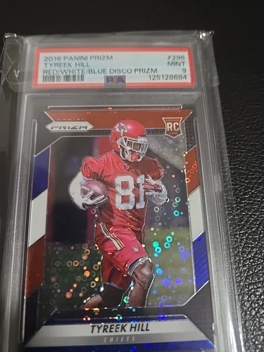 2016 Tyreek Hill Red White Blue Disco Panini Prizm PSA 9  #296 ROOKIE