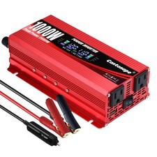 1000W Car Power Inverter 12V DC 110/120V AC 2000W Surge 20W USB-C LCD F-1000A