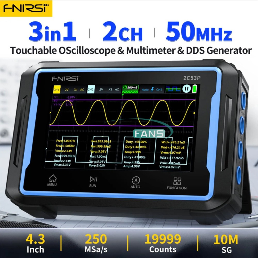 FNIRSI 2C53P 2C23T 3 in 1 Digital Oscilloscope Multimeter Signal Generator  HOT