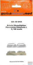 QBT48043 1:48 Quickboost Beaufighter Porcupine Exhausts I (TAM kit)