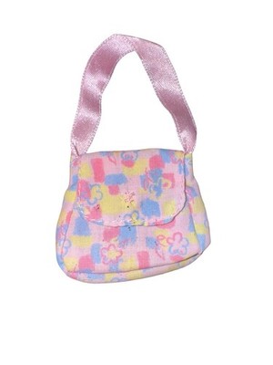 Barbie Happy Family Midge Baby Diaper Bag Purse 2002 Pink Floral Accessories