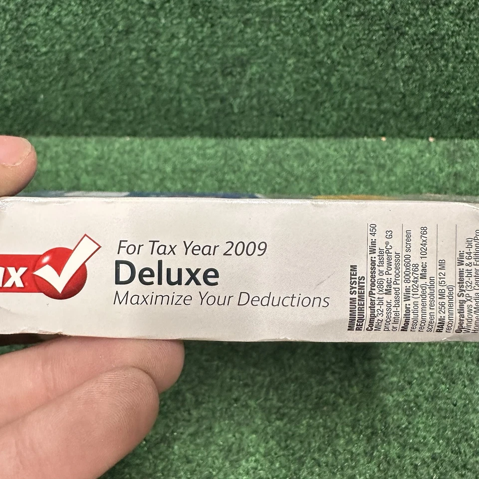 2009 TurboTax Deluxe Federal + State Maximize Deductions Case and CD Back Taxes - Image 2 of 3