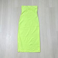 COS Yellow Solid Knit Strapless Bodycon Midi Dress Pullover Size XS