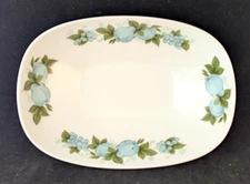 Vintage Noritake Blue Orchard Cook'n Serve Oval Serving Dish Bowl Japan #6695
