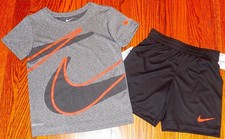 NIKE SPORT AUTHENTIC TODDLERS BOYS ORIGINAL BRAND NEW 2Pc SHORTS SET Size 5, NWT